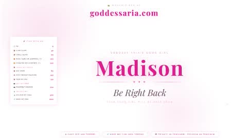 sissymaddieee online show from March 8, 12:30 pm