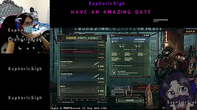 EuphoricSigh online show from July 4, 3:01 am