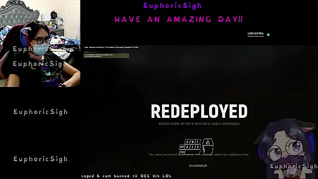 EuphoricSigh online show from August 1, 6:20 pm