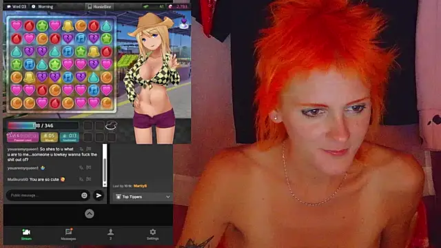 Snapshot of yatsuart chatting on October 21, 1:52 am yatsuart online show from October 21, 1:52 am